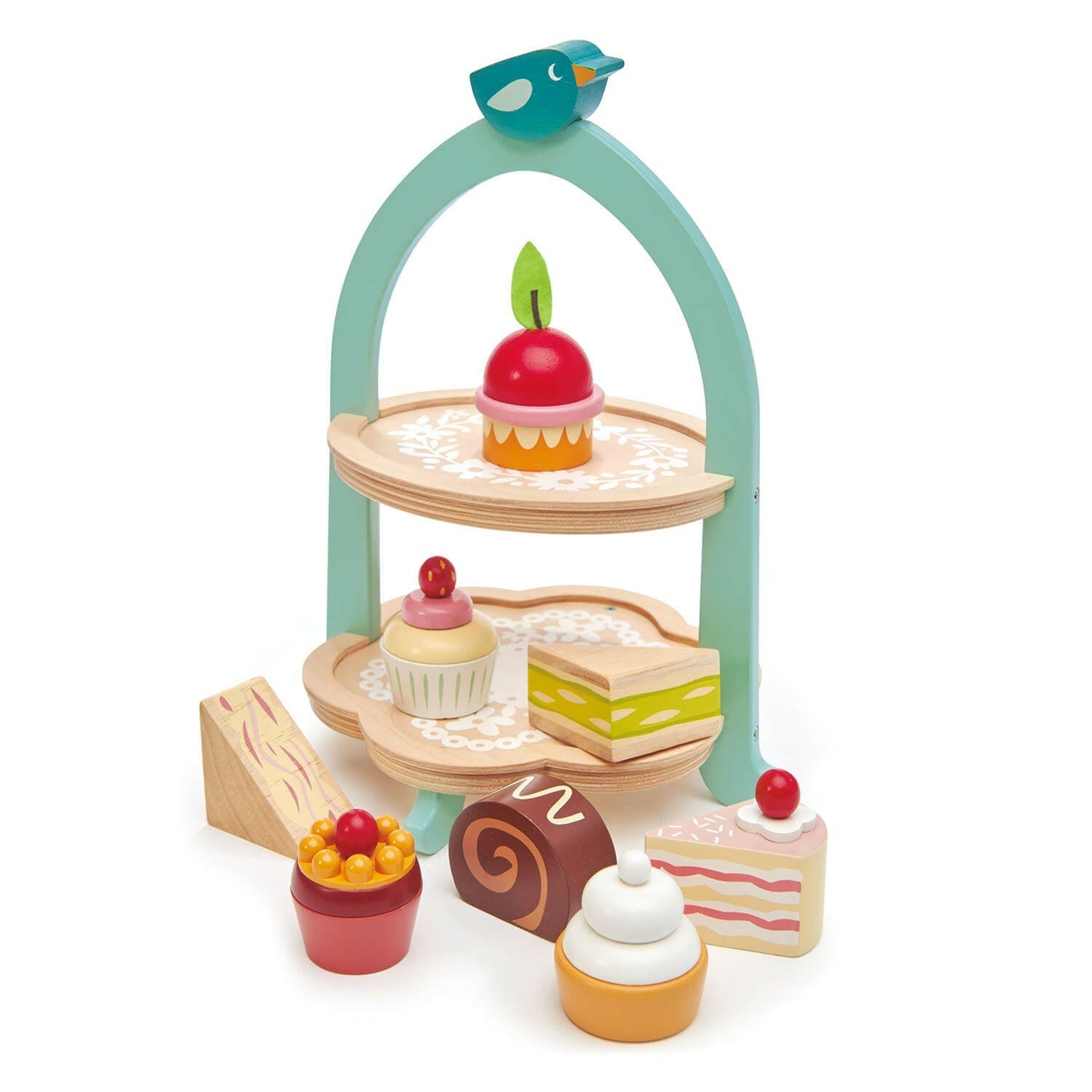 Birdie Afternoon Tea Stand Tender Leaf