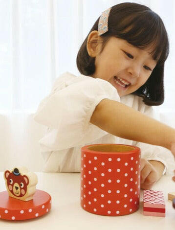 Bear's Biscuit Barrel Wooden Toys Tender Leaf