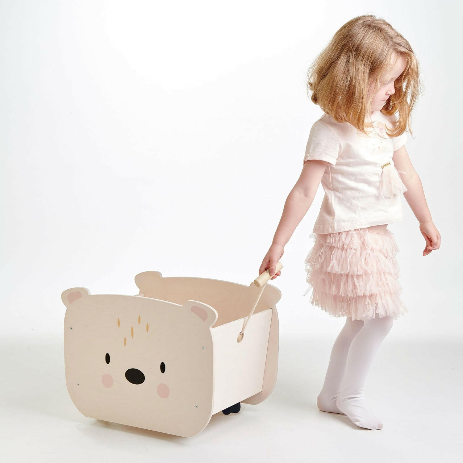 Pull Along Bear Cart  Tender Leaf