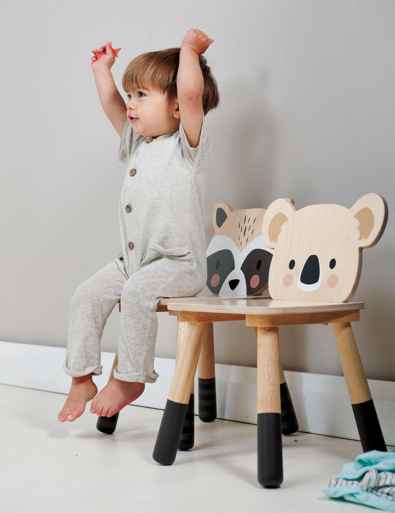 Forest Raccoon Chair Tender Leaf