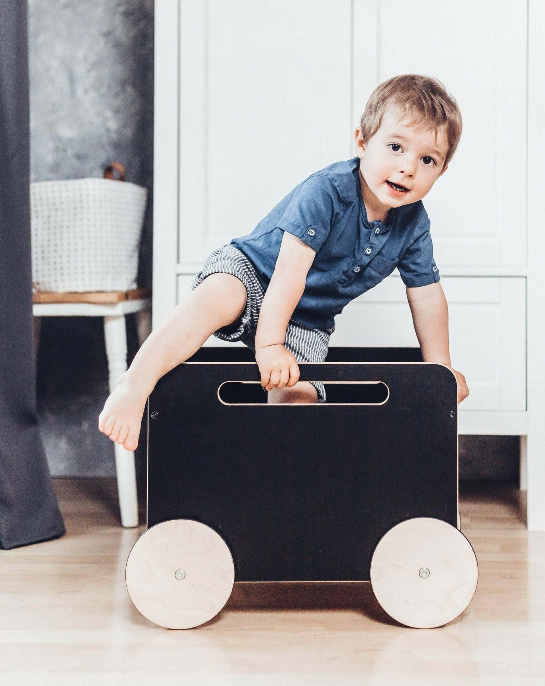 Toy Chest On Wheels - Blackboard or white Kids Toys Ooh Noo