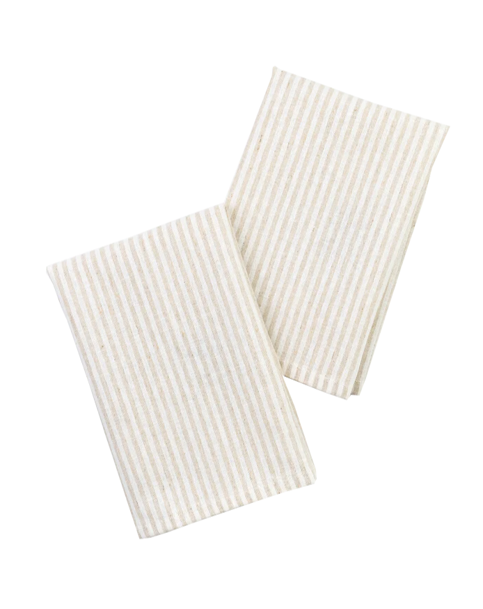 Play Kitchen Tea Towels Pretend Play Milton & Goose Tan / White