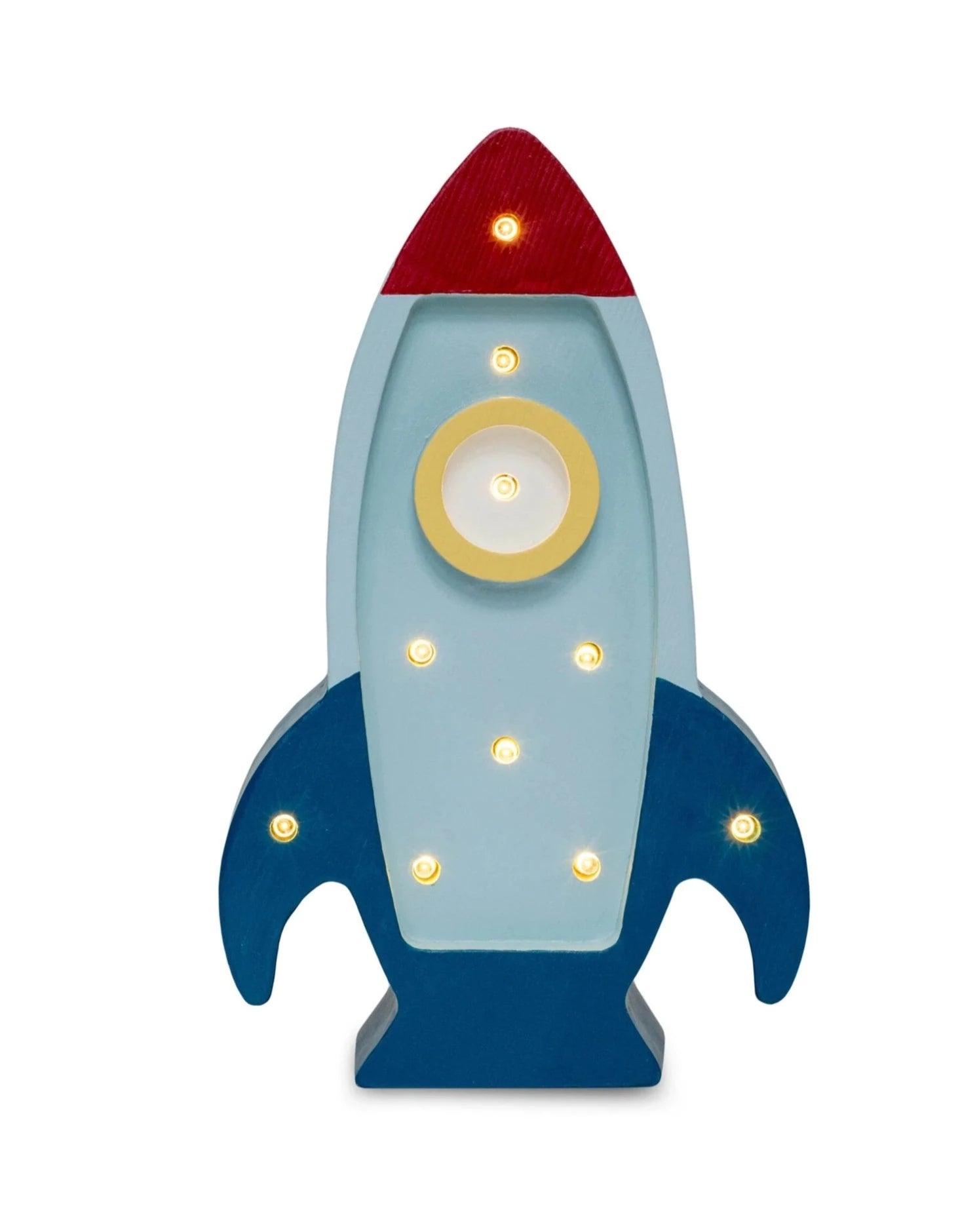 Little Lights Mini Rocket Ship Lamp Lighting Little Lights Teal