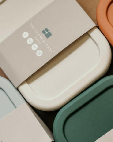 Silicone Bento Box Feeding The Dearest Grey