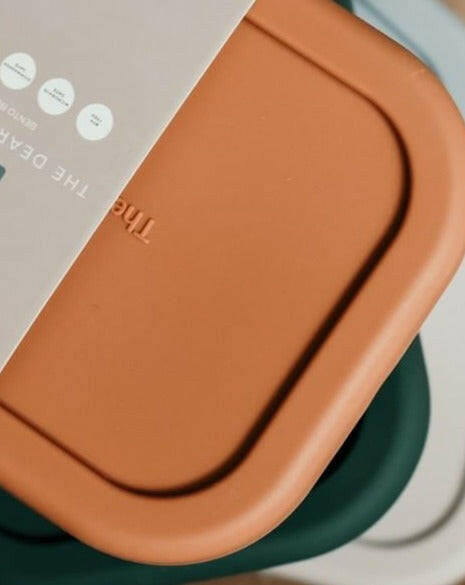 Silicone Bento Box Feeding The Dearest Grey Terracotta