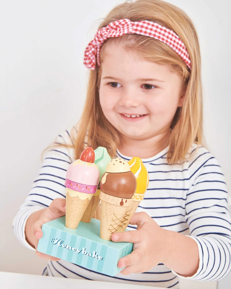 Le Toy Van Wooden Ice Cream Cones Pretend Play Le Toy Van