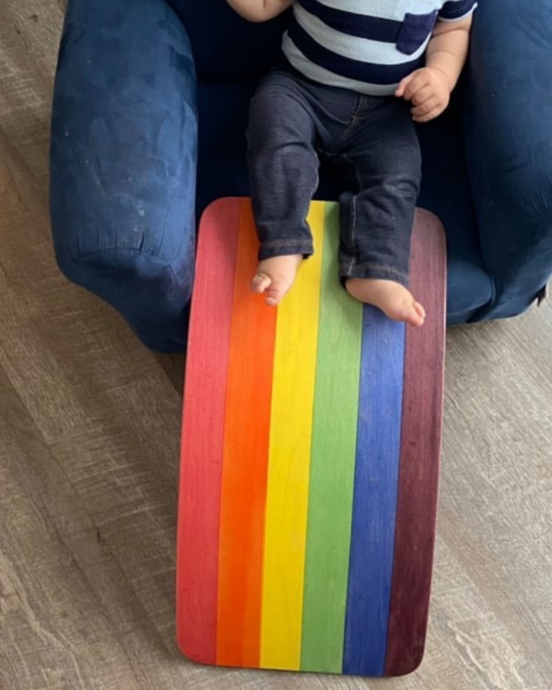Bunny Hopkins Toddler Wooden Wobble Board Wooden Toys Bunny Hopkins Starter 18+ months Rainbow