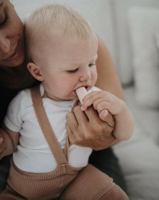 Finger Toothbrush - Tradewinds/Stone Baby Essentials Mushie
