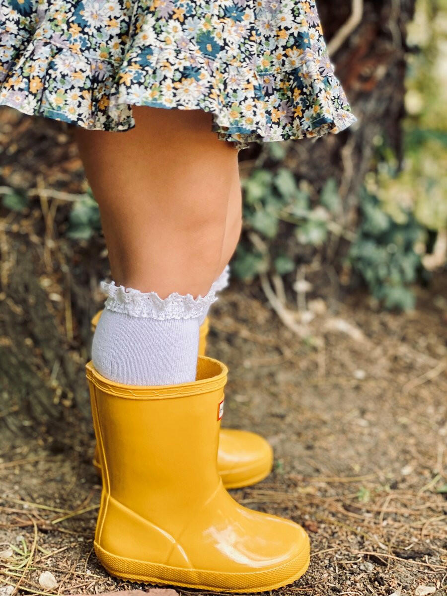 White Top Knee High Socks Socks Little Stocking Co