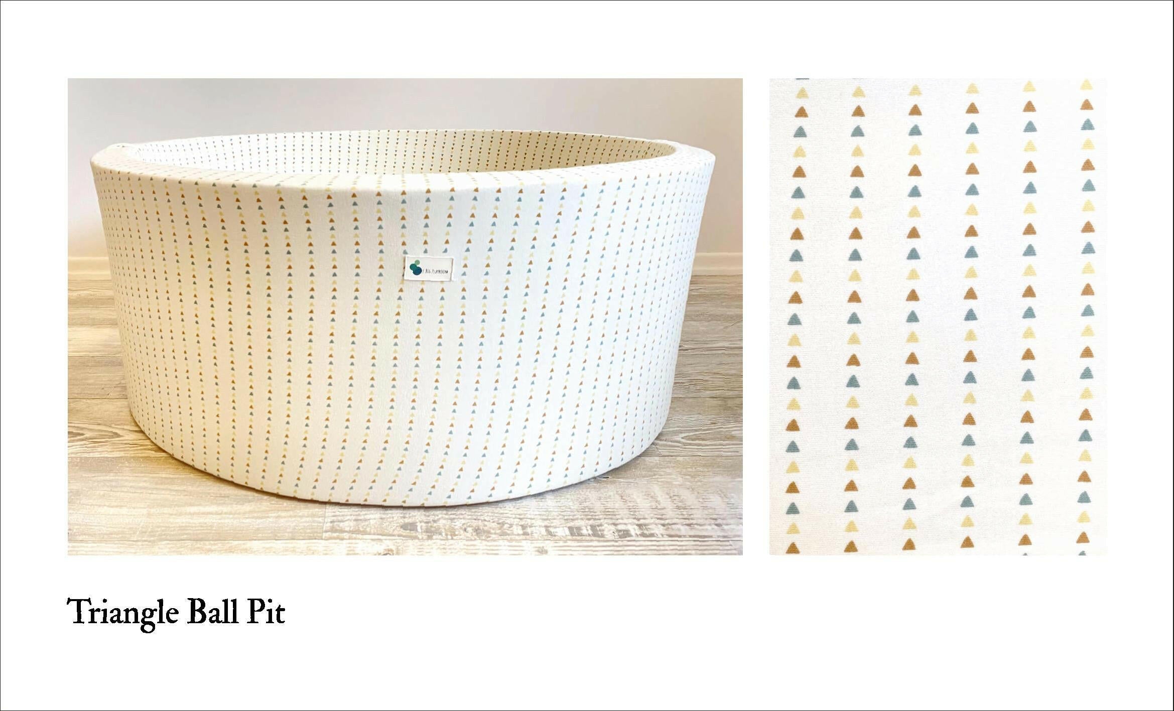 Boho Earth Tone Triangle on Ivory + 200 Pit Balls Ball Pit Bundles Little Big Playroom