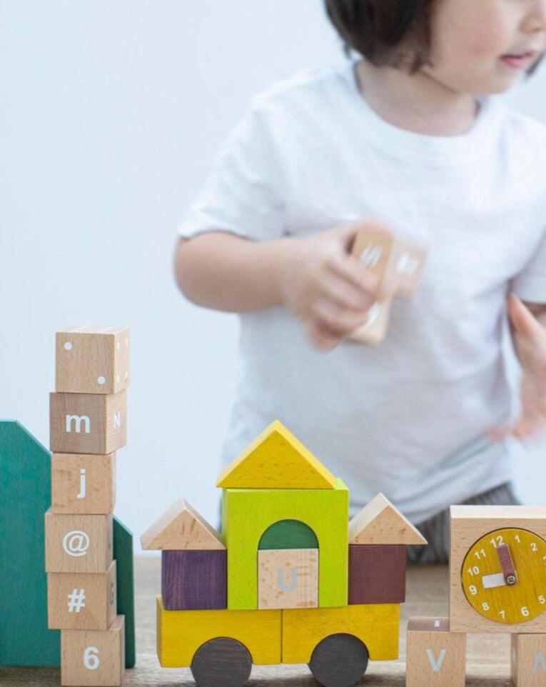 Tsumiki School Letter Block Set Kids Toys kiko+ and gg*