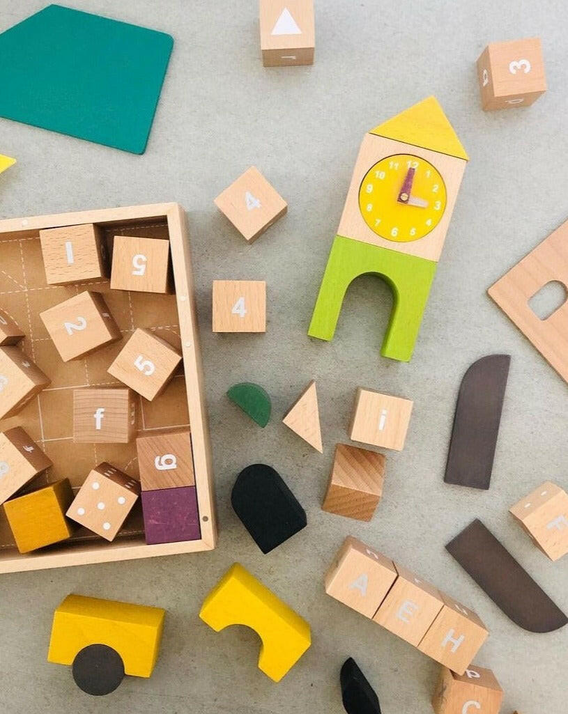 Tsumiki School Letter Block Set Kids Toys kiko+ and gg*