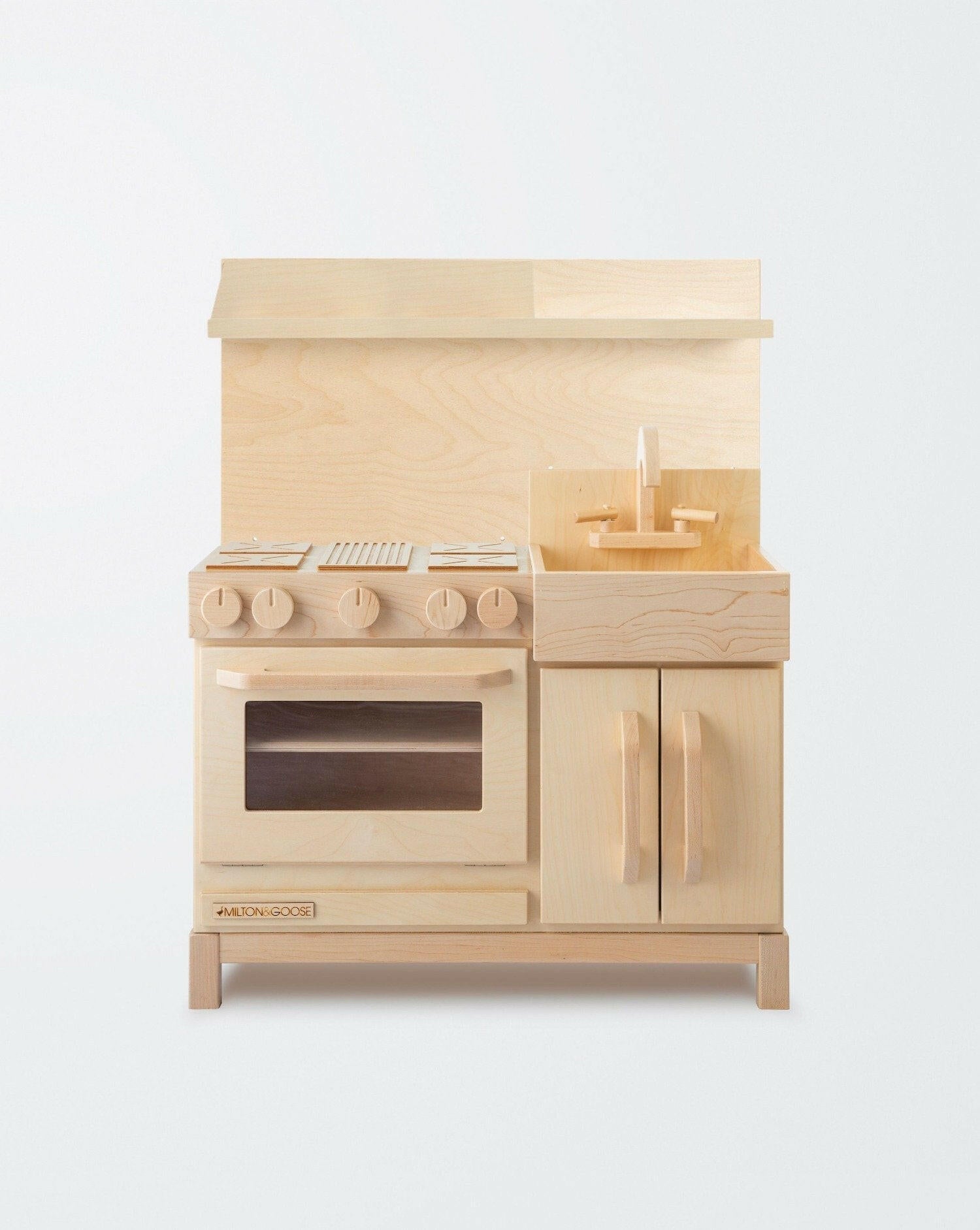 Wodden Toddler Play Kitchen Hood - Natural Kids Toys Milton & Goose