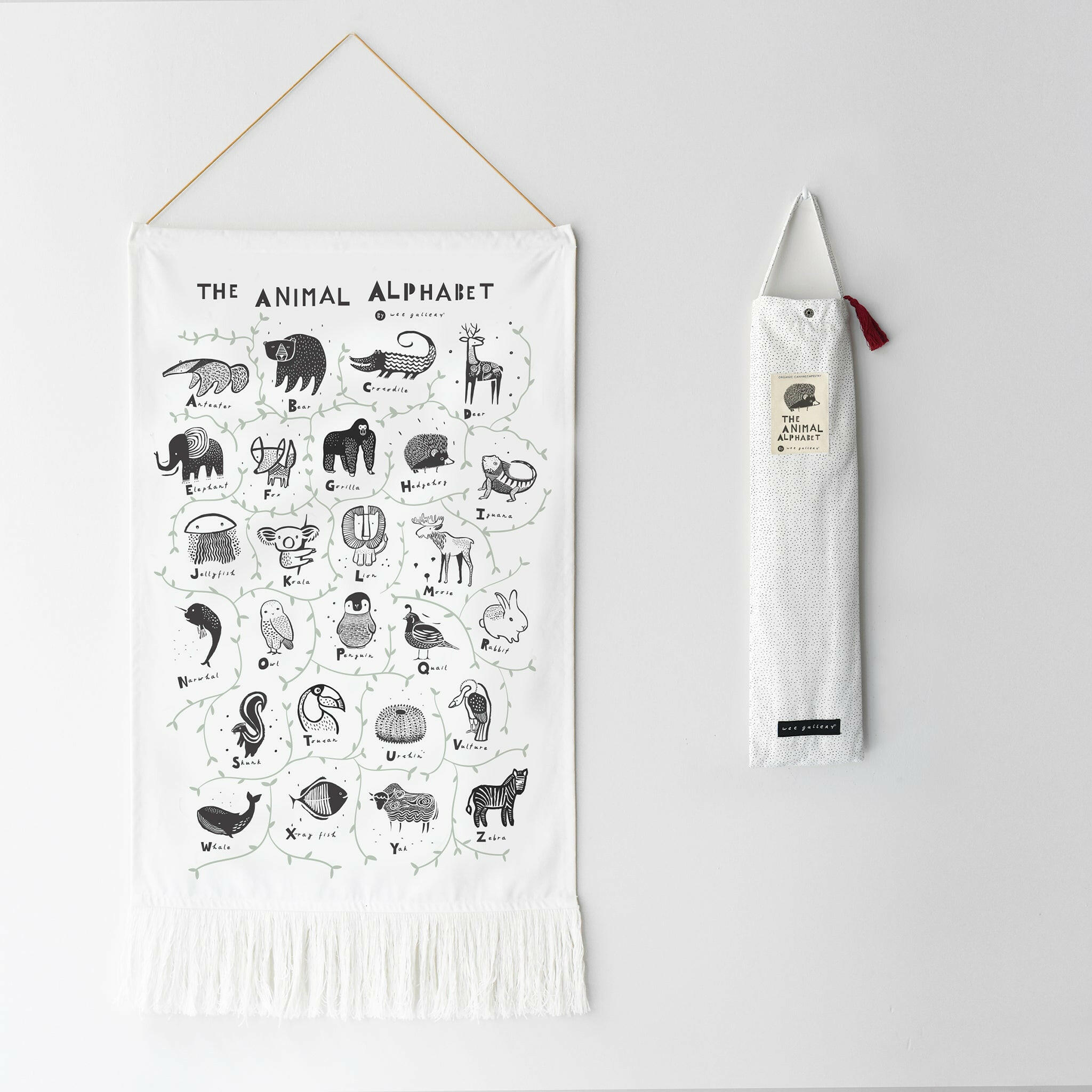 Animal Alphabet Printed Tapestry Decor Wee Gallery