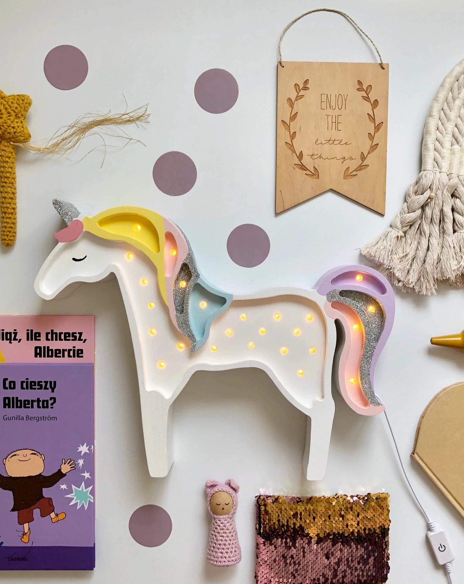 Little Lights Unicorn Lamp Lighting Little Lights