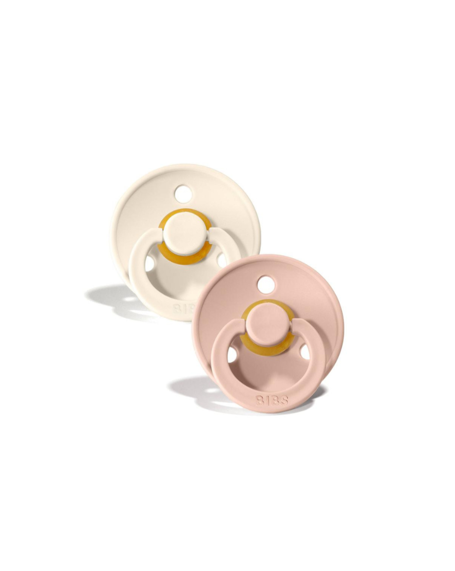 Bibs Pacifier 2 Pk - Blush Night/Ivory Pacifiers BIBS
