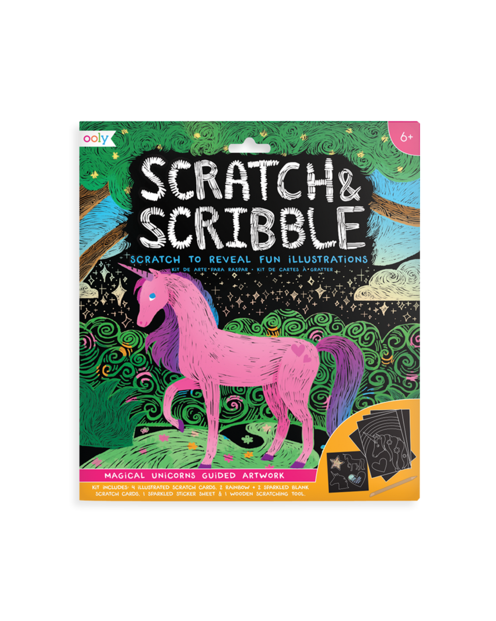 Scratch & Scribble Art Kit: Magical Unicorns Art Supplies OOLY - Art & School Supplies