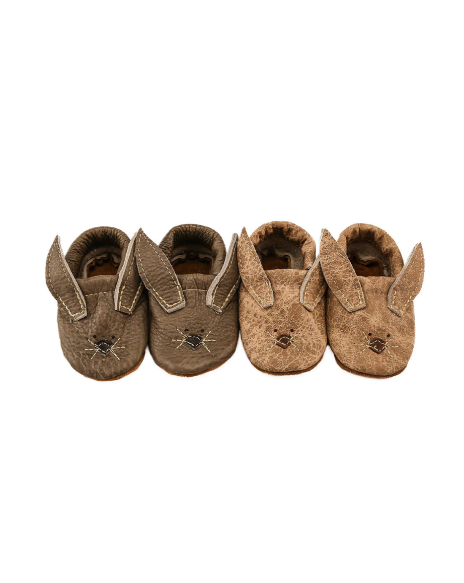 Dovetail & Latte Bunnies // Cute Critters Leather Shoes Baby and Toddler Bunny Baby Shoes Starry Knight Design