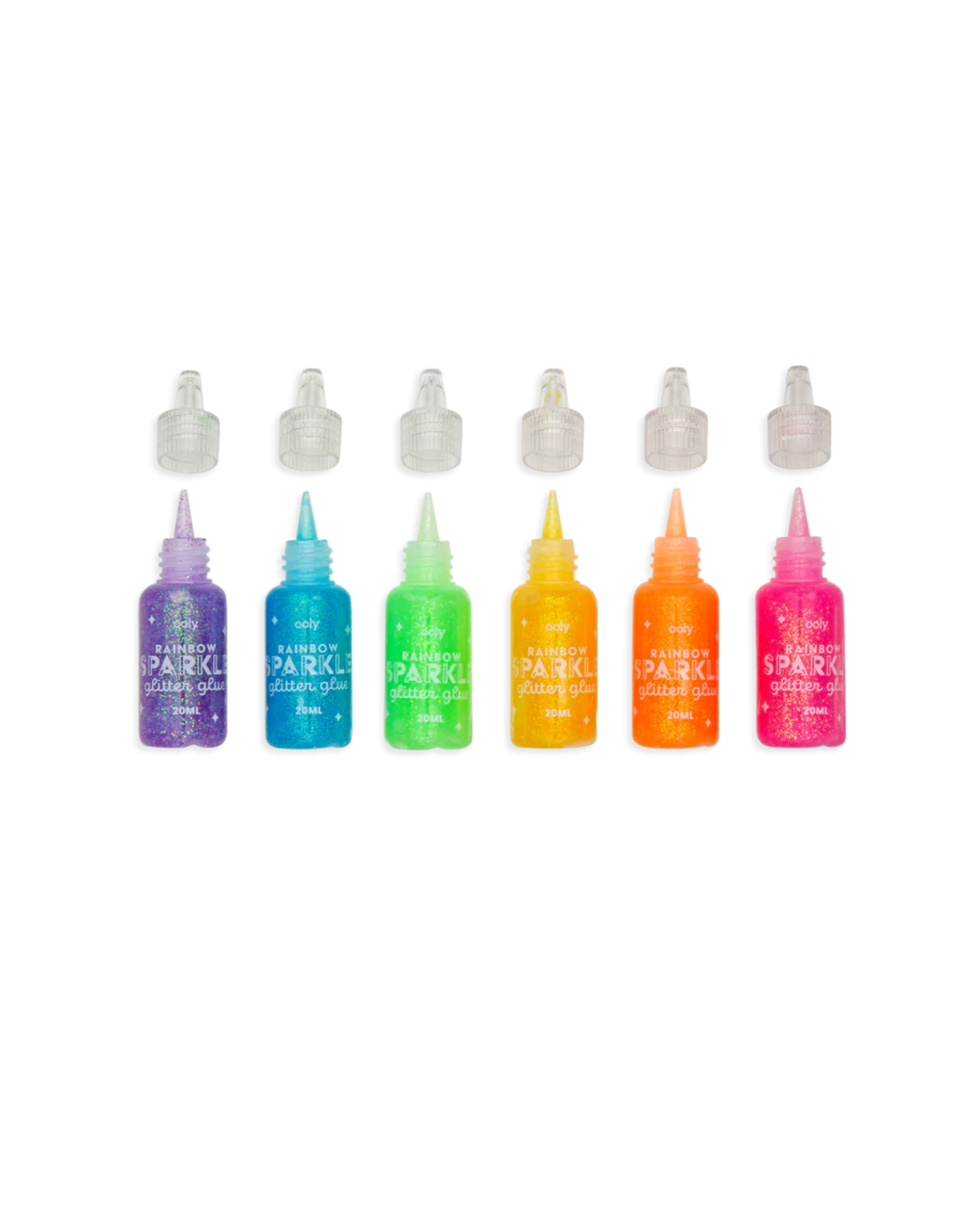 Rainbow Sparkle Glitter Glue - set of 6 Art Supplies OOLY - Art & School Supplies