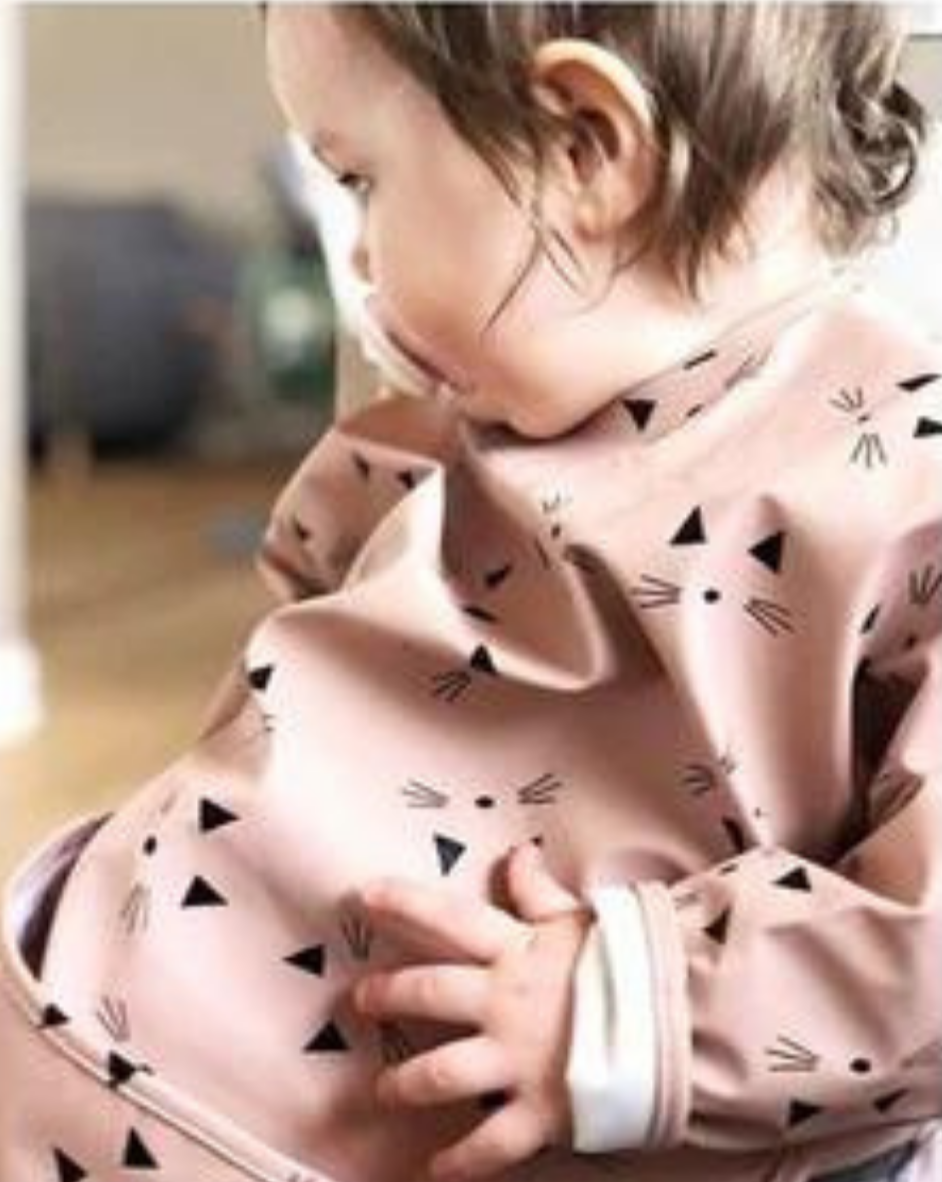 Waterproof Baby & Toddler Bib - Cat Rose Bibs Little Wonder & Co.