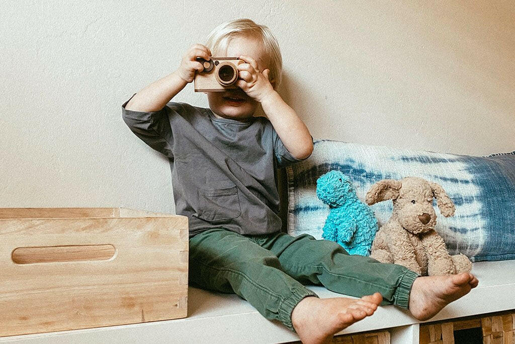 Vintage Style Wooden 35mm Camera Kaleidoscope Toy Wooden Toys Father's Factory