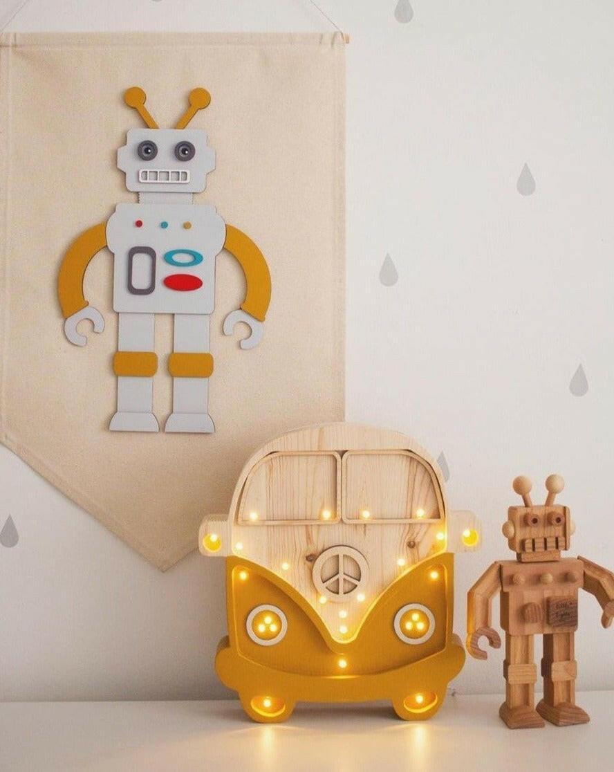 Camper Van Lamp - Mustard Wood Lighting Little Lights