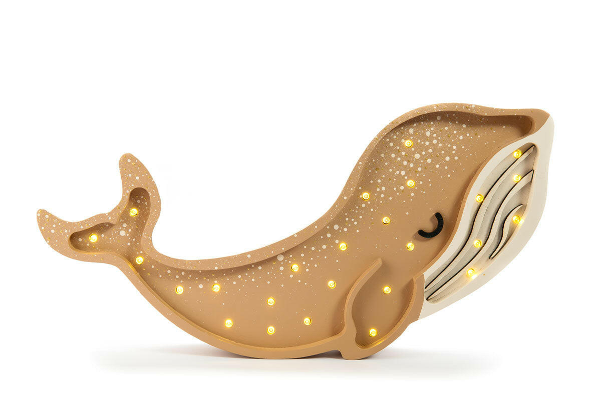 Little Lights Whale Lamp Little Lights US Cinnamon. Brown