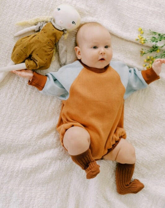 Waffle Long Bodysuit Baby Clothing Kleine Tijntje
