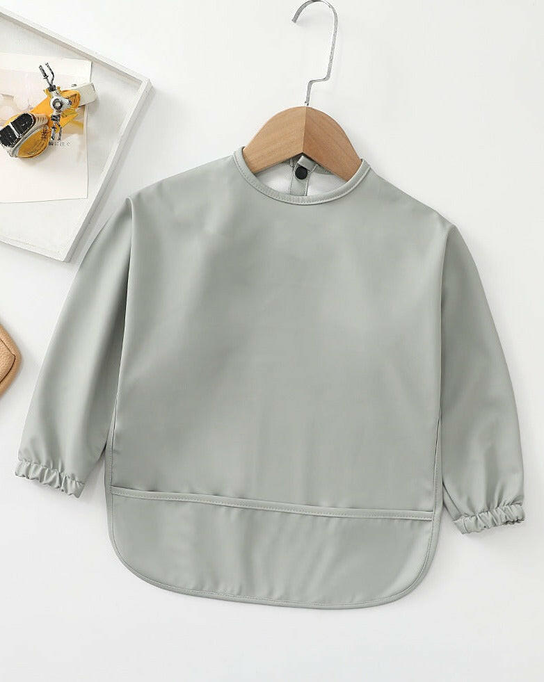 Waterproof Baby & Toddler Bib - Sage Green Bibs Little Wonder & Co.