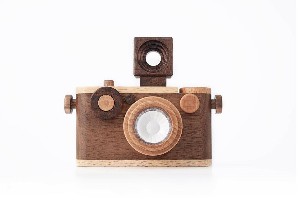 35MM Original Wooden Toy Camera - Walnut wooden toy Father's Factory
