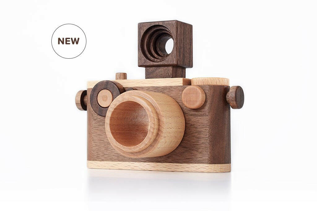 35MM Original Wooden Toy Camera - Walnut wooden toy Father's Factory