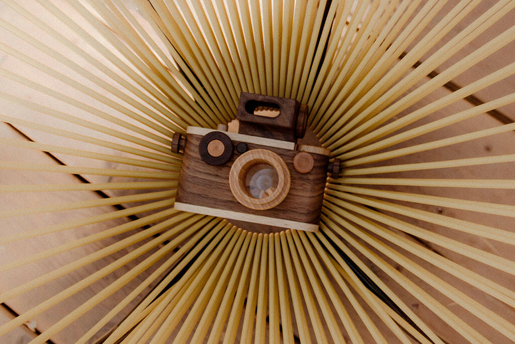 35MM Vintage Style Wooden Toy Camera Walnut wooden toy Father's Factory