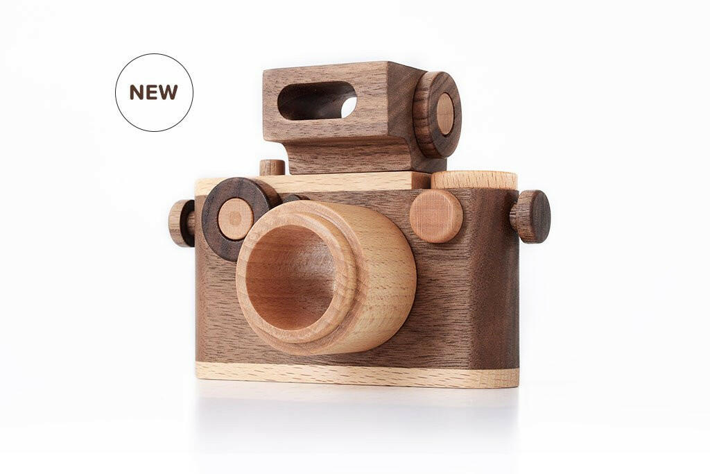 35MM Vintage Style Wooden Toy Camera Walnut wooden toy Father's Factory