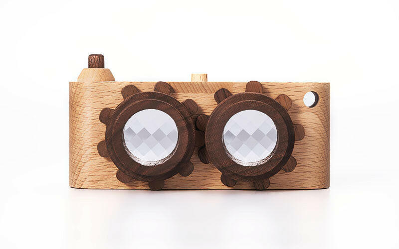 Twinkle Camera - Beechwood Camera Body W/ Walnut Lens wooden toy Father's Factory No Accessory