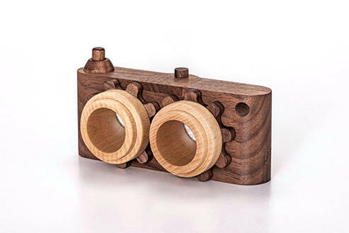 Twinkle Camera - Walnut Camera Body W/ Beechwood Lenses Father's Factory