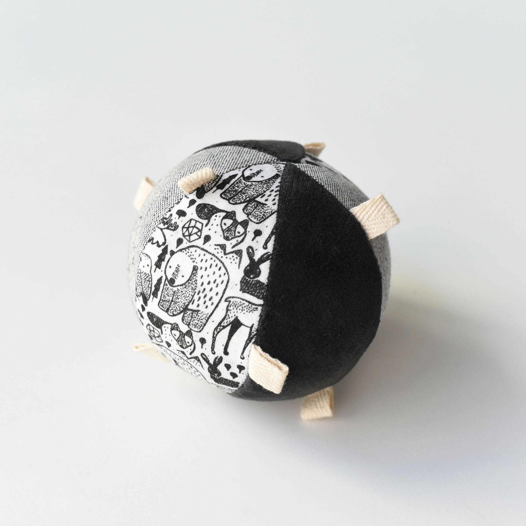 Taggy Ball with Rattle - Nordic Toys Wee Gallery