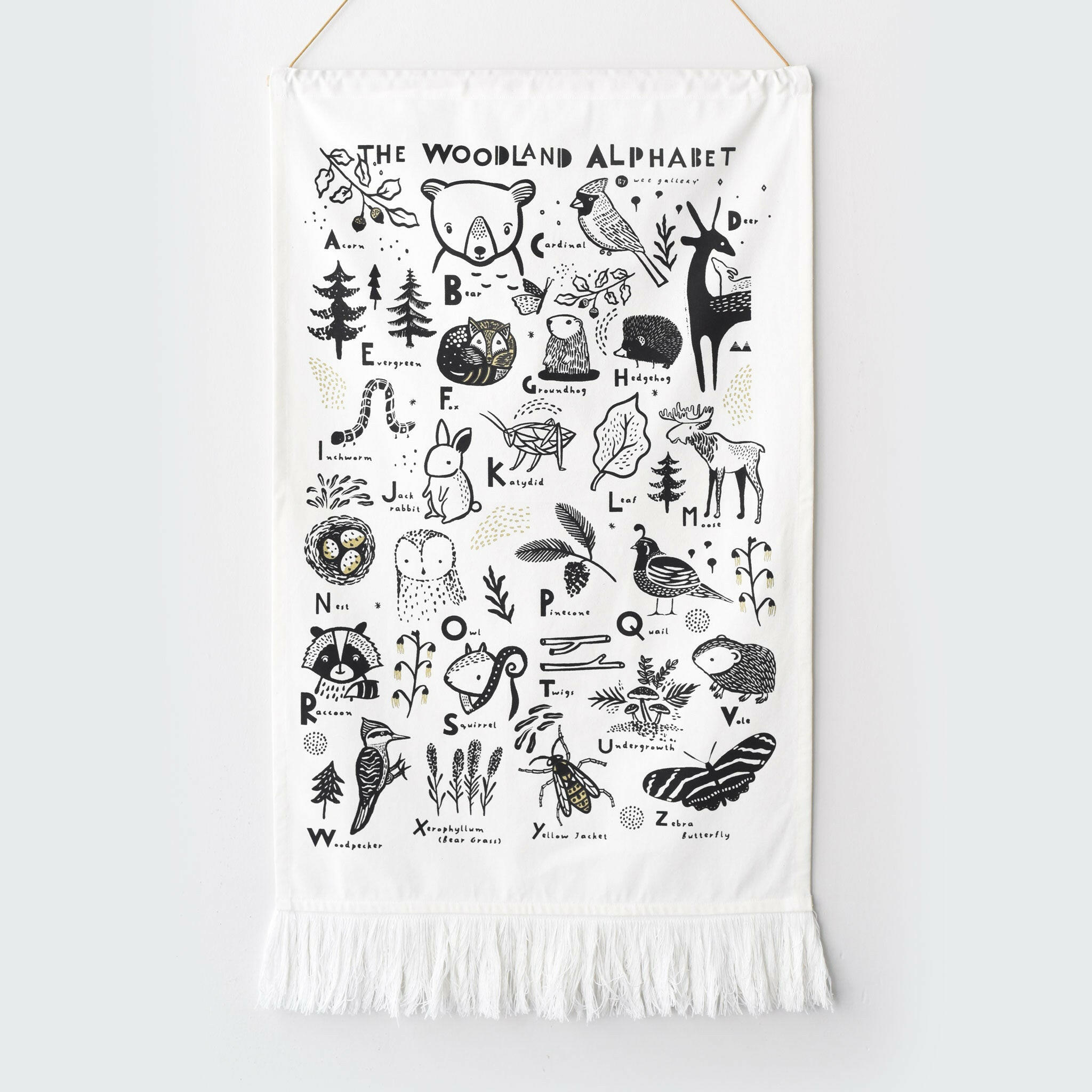 Woodland Alphabet Printed Tapestry Decor Wee Gallery
