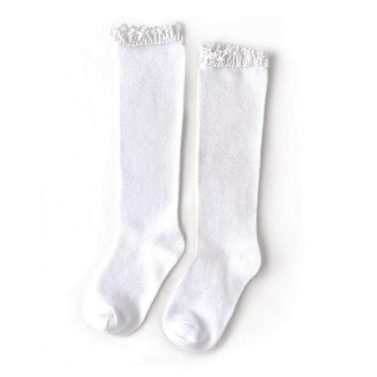 White Top Knee High Socks Socks Little Stocking Co