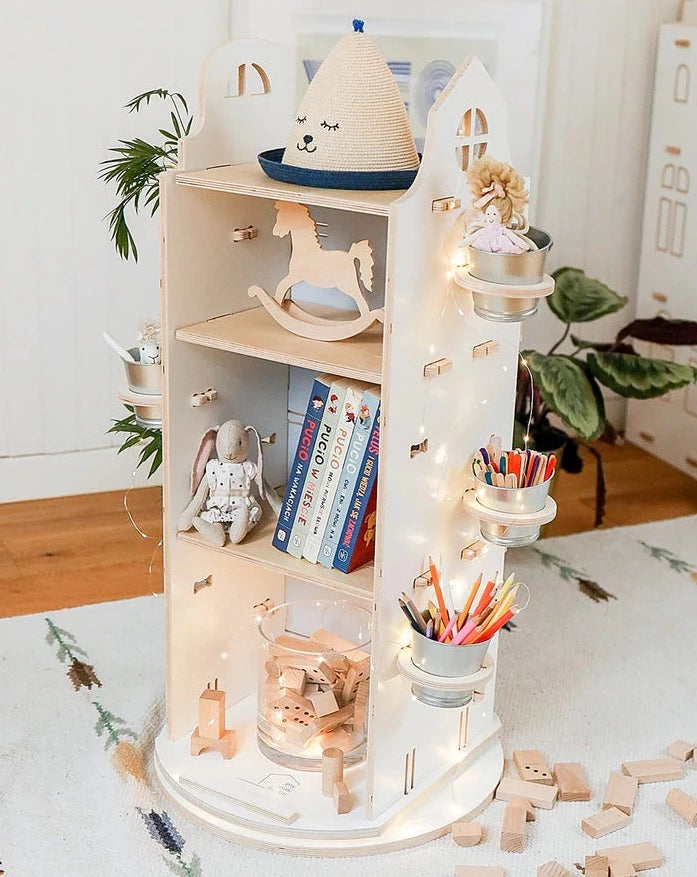 My Mini 360 Cottage Bookcase Playroom Furniture myminihome White/Wood