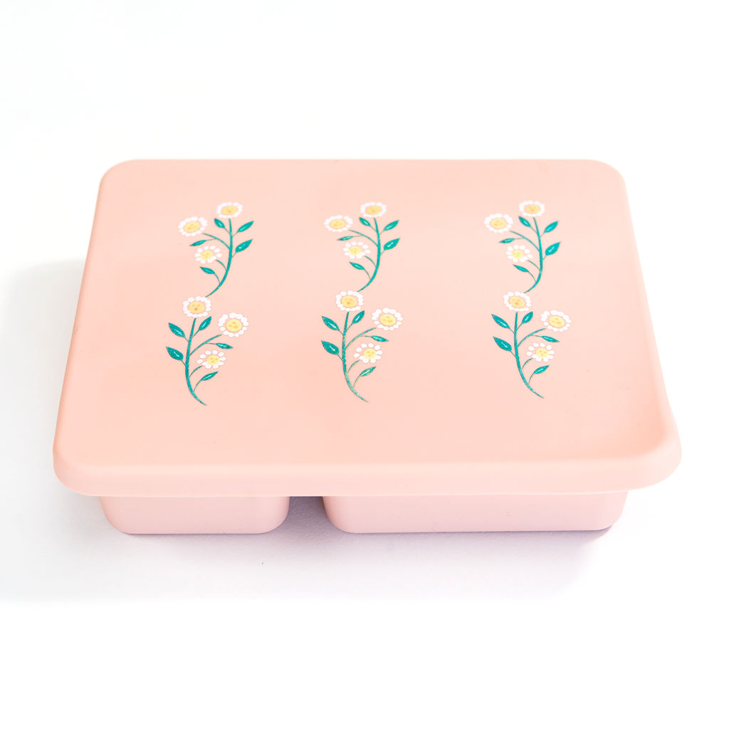 Silicone Bento Box Wildflower Ripe Peach Austin Baby Collection