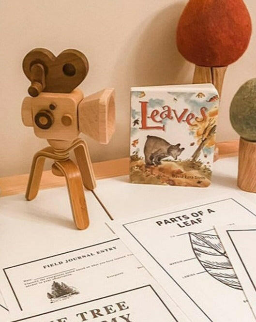 Super 16 Pro Camera Toy With Tripod Wooden Toys Father's Factory