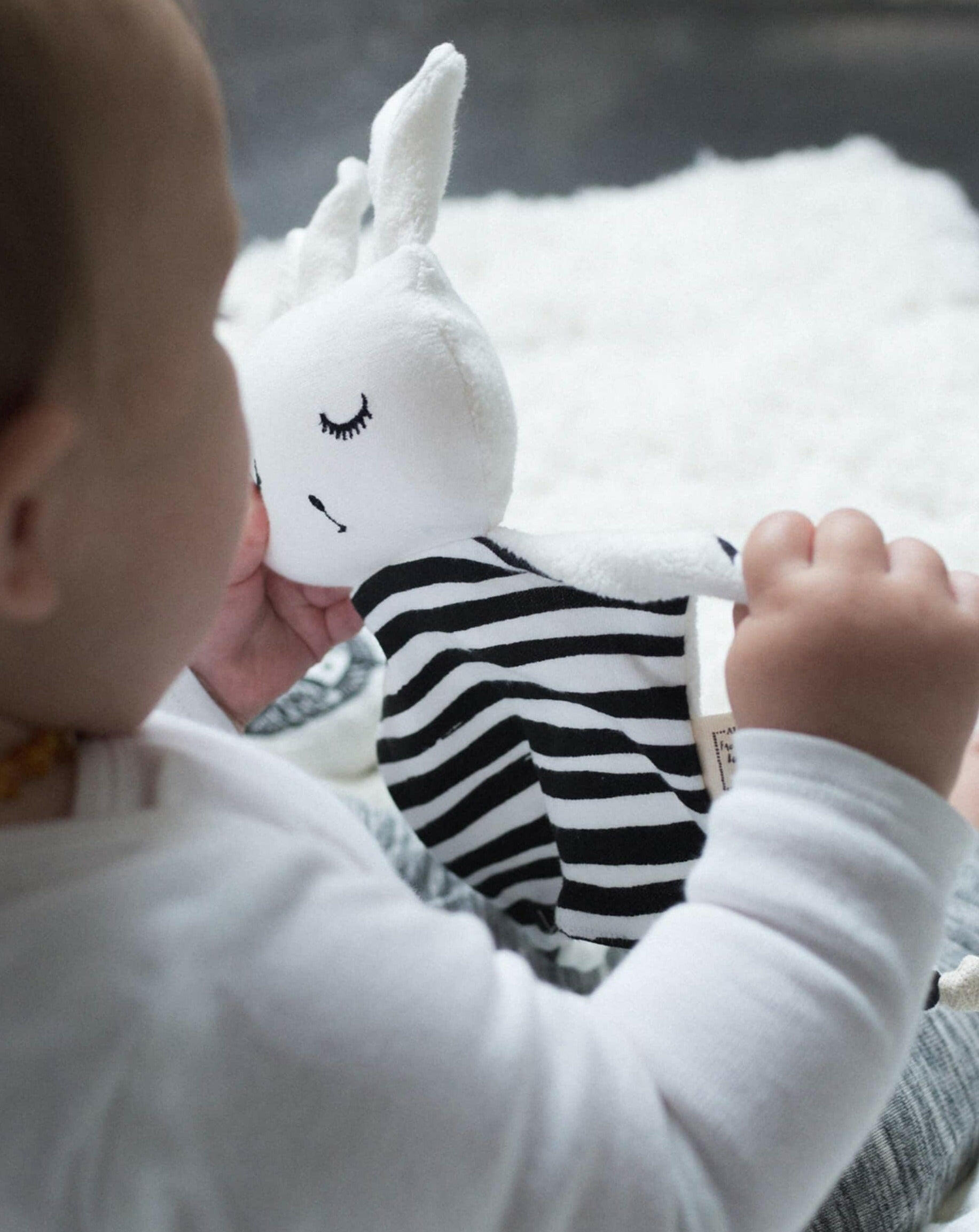 Stripes Cuddle Bunny Baby Toys Wee Gallery