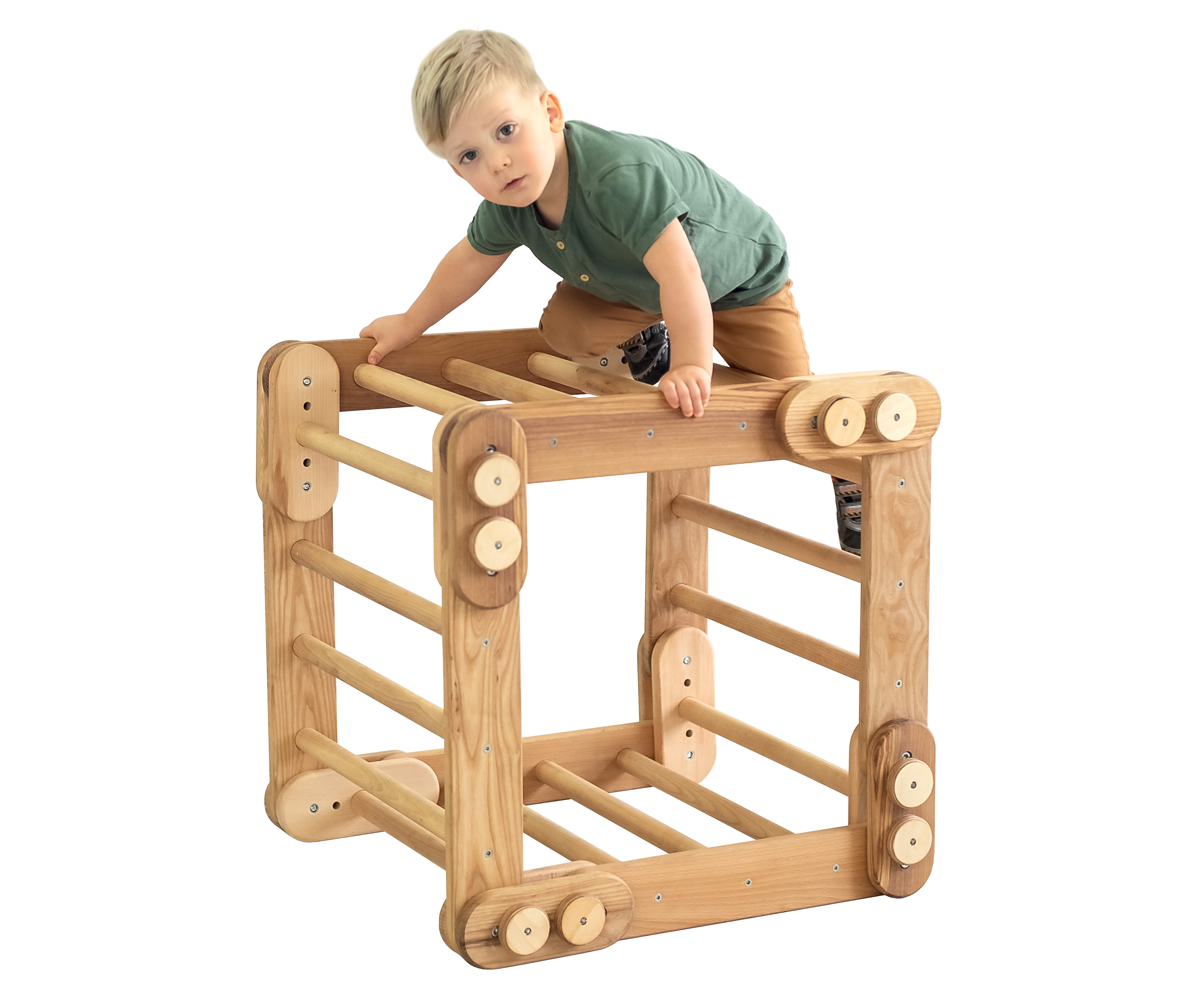 Snake Ladder – Montessori Climber for Kids 1-7 y.o. – Chocolate Single Ladders Goodevas