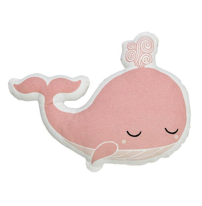 Whale Pillow in Rose Home Decor Bloomingville Mini