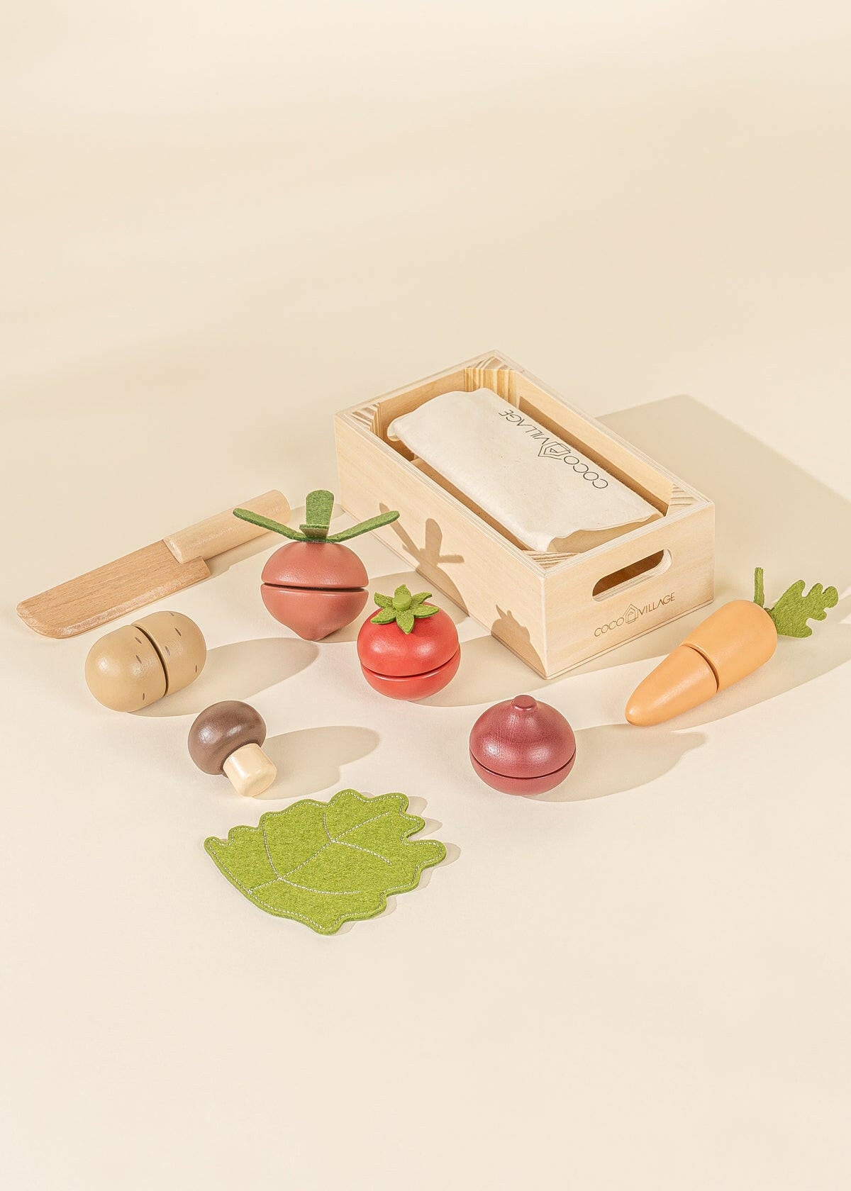 Wooden Vegetables Playset Play Food Coco Village