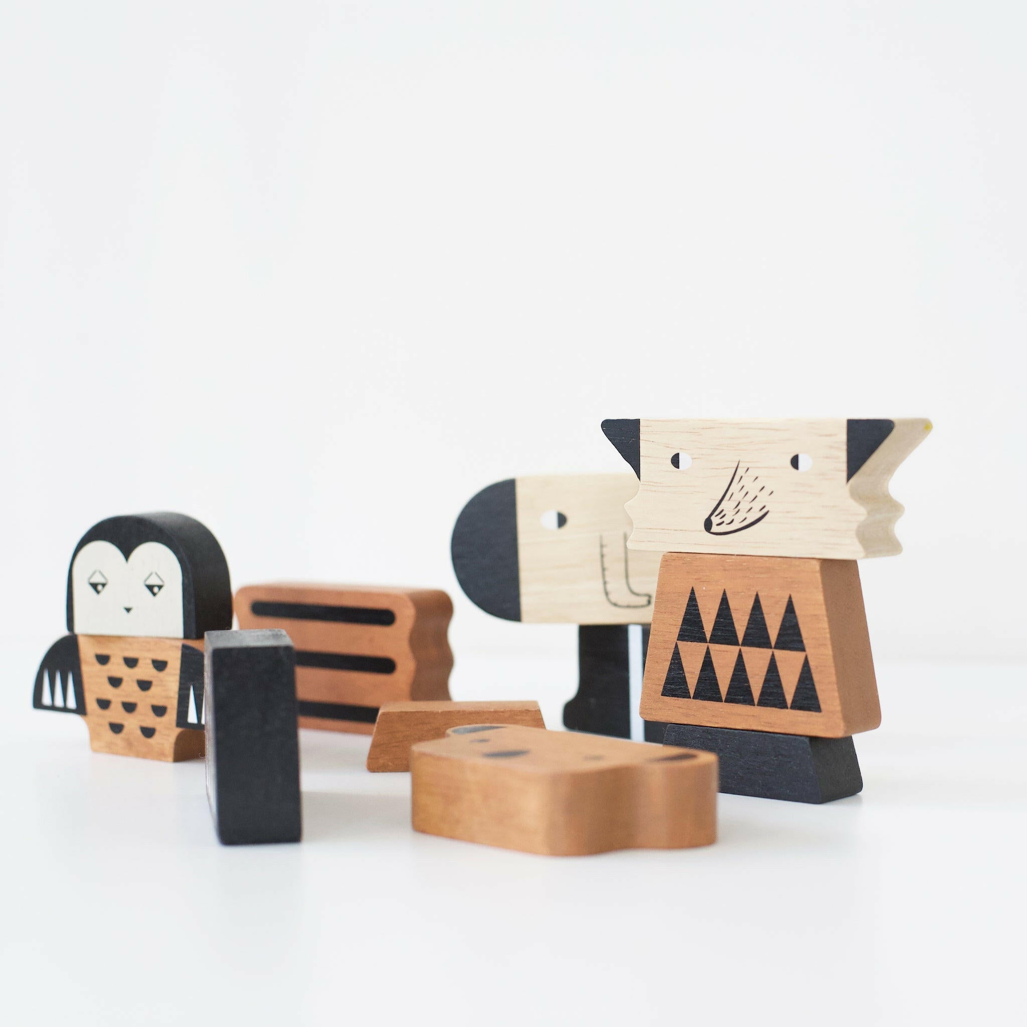 Animal Tower Wooden Toys Wee Gallery
