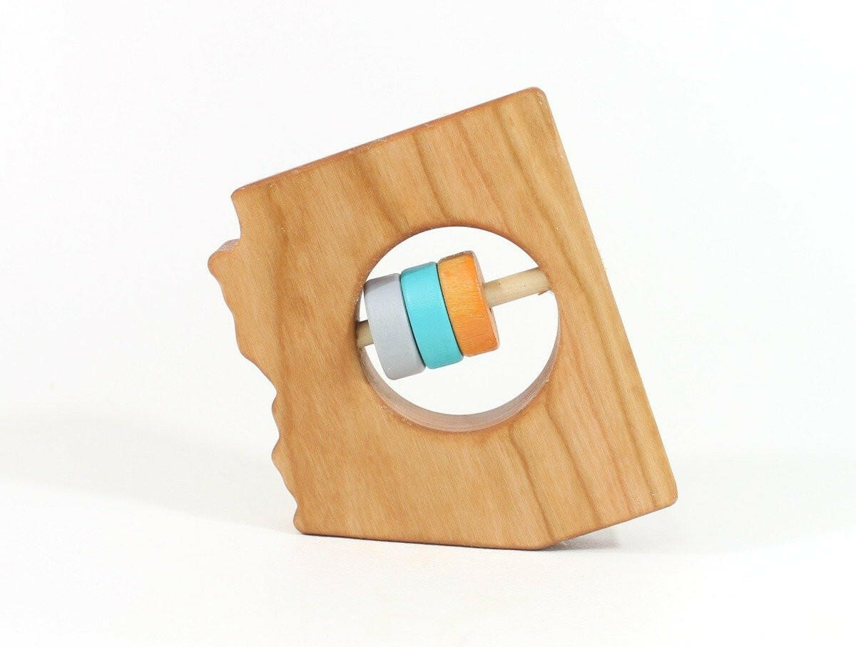 Arizona State Wooden Baby Rattle™ State Rattle Bannor Toys