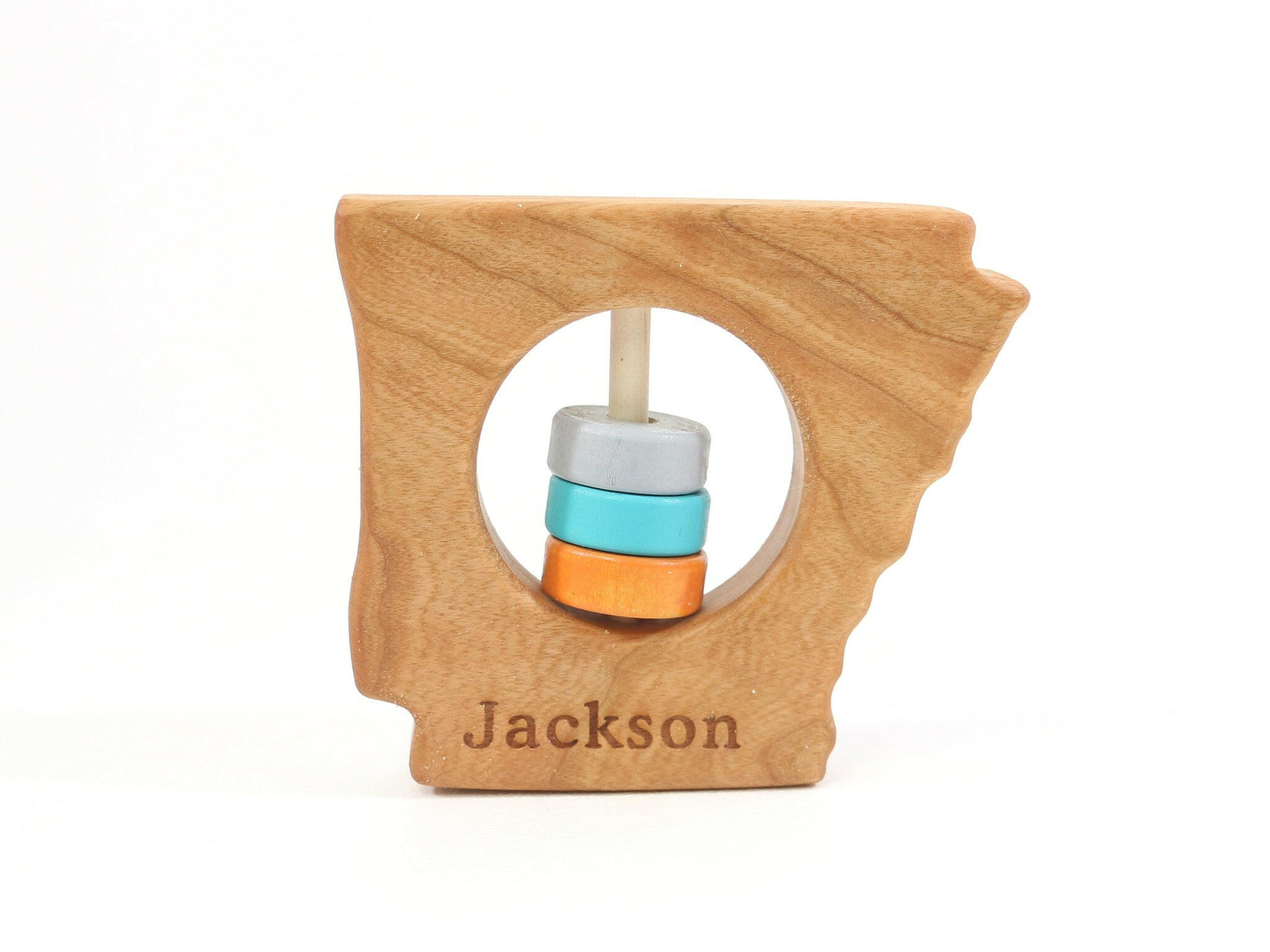 Arkansas State Wooden Baby Rattle™ State Rattle Bannor Toys