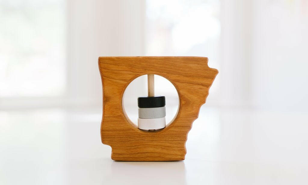 Arkansas State Wooden Baby Rattle™ State Rattle Bannor Toys