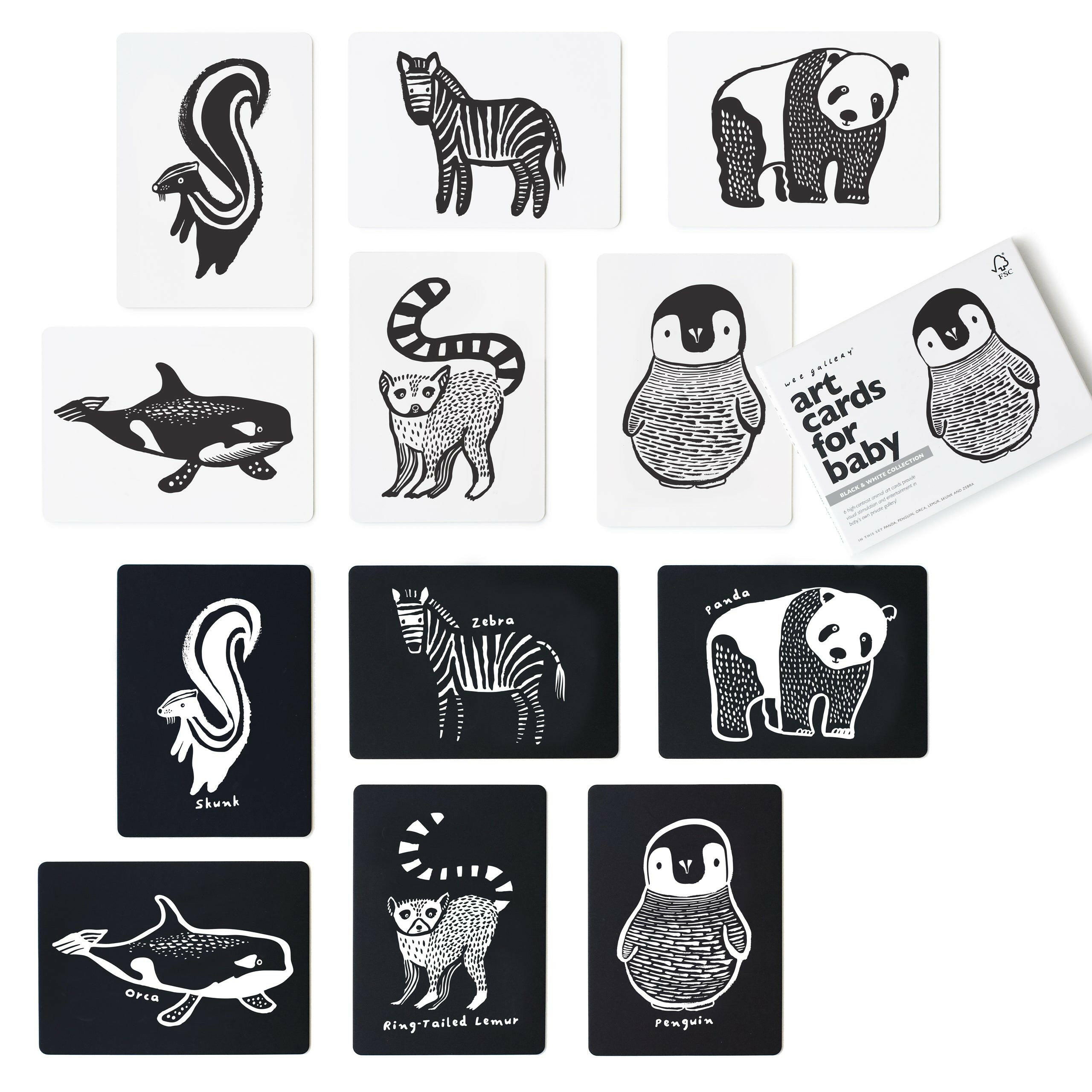 Art Cards for Baby - Black and White Collection Art Cards Wee Gallery